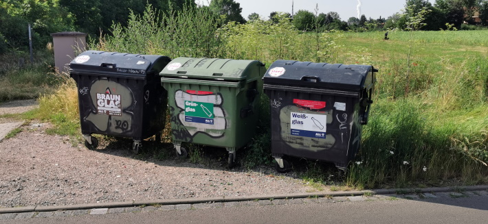 Altglascontainer - Friederikenstraße in Leipzig (Dölitz-Dösen)